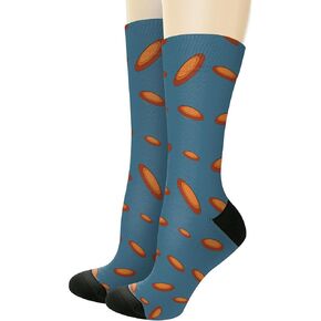 Disc Golf Themed Gifts Disc Golf Course Themed 1-Pair Novelty Crew Socks
