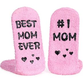 Mom Socks Anti-Slip Socks with Motif Mothers Day Mom Gifts Christmas Gifts,Novelty Socks Gifts for Mom