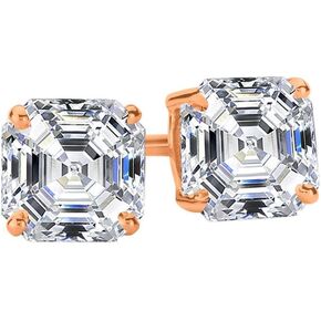 1-5 IGI Certified LAB-GROWN Asscher Cut Diamond Earrings 4 Prong Screw Back Ultra Premium Collection (E-F Color, SI1-SI2 Clarity)