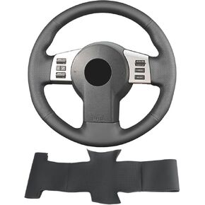 Hand Sewn Steering Wheel Cover,Fit for Nissan Navara 2005 2010/Pathfinder 2005 2008 2010/Xterra 2005 2009/Pathfinder EUR 2005/Frontier 2009,Breathable Microfiber Leather Steering Wheel Cover
