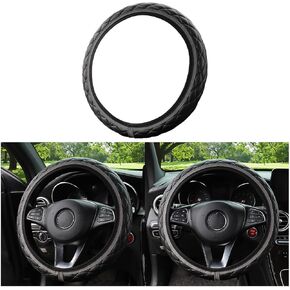 Mandark Elastic Stretch Car Steering Wheel Cover, 14.5-15 Inch Anti-Slip Vehicle Steer Wheel Protective Guard, Automotive Interior Protection Accessories, Universal for SUV, Sedan, Truck (Gray)