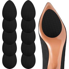 Non Slip Shoe Pads,Shoe Sole Protector,Anti Slip Shoe Grips,Non Slip Pads for Shoes,Shoe Gummies for Heels,Shoe Pads for High Heels,Rubber Soles for Bottom of Shoes,No Slip Shoe Grips (Black 5 Pairs)