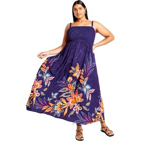 Women's Plus Size Island Breeze Placement Dress