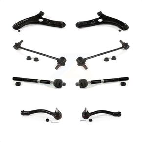 Front Suspension Control Arm And Ball Joint Assembly Steering Tie Rod End Stabilizer Bar Link Kit (8Pc) For Kia Forte Forte5 Koup KTR-103233