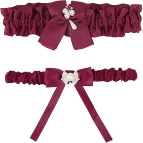 Garters for Bride, 2Pcs Wedding Garter for Bride,Blue,Red,White Garter