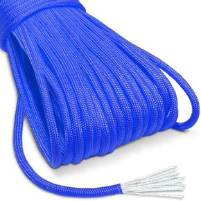 CooBigo Paracord Rope 1000lb,4mm 12 Strand Parachute Cord,100ft Blue Paracord for DIY Weave Bracelet/Lanyards,Tent Camping,Hiking,Survival,or Others Outdoor Gear