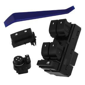 Power Window Switch & Front Driver Side Door Lock Switch & Mirror Switch, Compatible with Chevrolet Silverado/GMC Sierra 1500 2500 HD 3500 HD Switches 2007-2013 Replace 25789692, 22883768