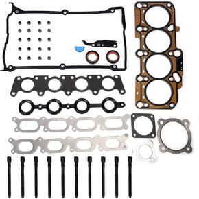 MLS Full Head Gasket Set with Bolts, Fits for VW Golf/Beetle/Jetta/Passat 1999-2006, Fits for Audi A4 TT Quattro 2000-2006, 1.8L Turbo, HS26182PT ES71193, Engine Cylinder Gasket Kit