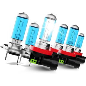 headlight bulbs Compatible With Chevy Traverse Headlights High and Low Beam 2013 2014 2015 2016 2017 2018, H7 High Beam H11 Low Beam H11 Fog Light, 6000K Bright White, Plug N Play, 6-Pack