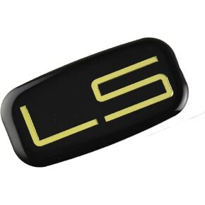 1x LS Emblem 3D Badge Checkered Cab Replacement for Chevrolet Silverado Tahoe Suburban 15036135 (Golden/Black)