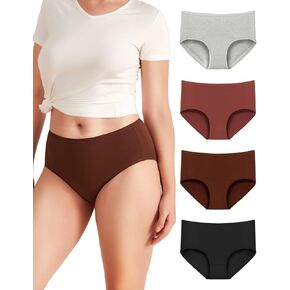Cotton Women's Underwear Breathable Full Briefs Soft Panties Comfort Underpants Ladies Panties 4 Pack