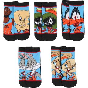 Seven Times Six Space Jam A New Legacy Adult 5 Pack Mix And Match Unisex No Show Ankle Socks Sock Size 9-11