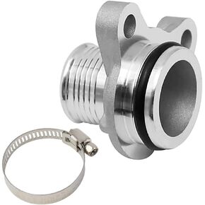 MUNIK 11537545890 11537547945 Water Hose Aluminum Coupling with Clamp Compatible with BMW 3 X1 Z4 Series E90 E93 E92 E84 E85 E86 325i 330i xDrive25i xDrive28i 2.5si 3.0si