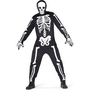 Morph Mens Skeleton Costume Men, Adult Skeleton Suit Outfit, Adult Skeleton Costume Men, Halloween Skeleton Costume Men