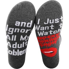 PXTIDY 2 PAIRS Rocky Horror Inspired Socks Musical Movie Fans Gift Horror Movie Themed Novelty Socks for Rocky Horror Fans