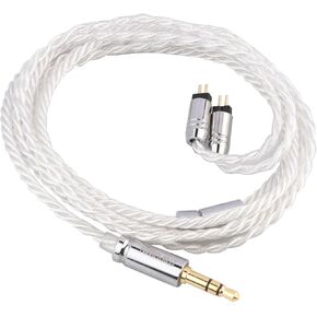 Linsoul Tripowin Solstice 26AWG Silver-Plated Copper HiFi IEM Cable for in Ear Monitor, Audiophile(Recessed 2pin, 3.5mm) in Kuwait