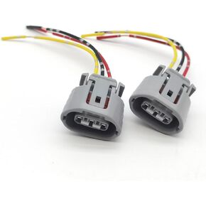 2 PCS Car Alternator Wiring Harness Plug, 3-pin Plug and Play Accessories, Compatible with Infiniti EX35 G35 Lexus Nissan 350Z Maxima Rogue Subaru Saab Suzuki Jaguar Audi Mitsubishi (Gray)