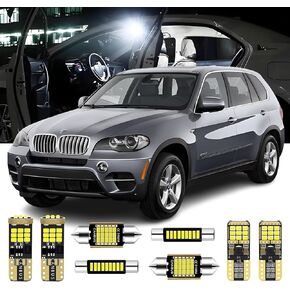 AENVTOL 24 Pieces LED Interior Lights Kit Replacement for BMW X5 E70 2007 2008 2009 2010 2011 2012 2013 6000K White Interior LED Bulbs + Cargo Trunk Light, License Plate Light, Install Tool