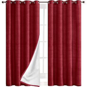 Elegant Comfort Blackout Grommet Top Curtains - 2 Panels Set - Window Treatment, Thermal Insulated, Room Darkening, Energy Saving Window Drapes for Living Room (Set of 2)- W54 X 63inch, Burgundy