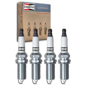 4 pc Champion Copper Plus Spark Plugs compatible with Nissan Sentra 1.8L 2.5L L4 2000-2006