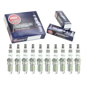 10 pc NGK Iridium IX Spark Plugs compatible with Ford F-350 Super Duty 6.8L V10 1999-2004
