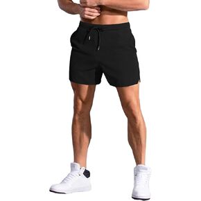 SOLY HUX Men's Casual Letter Print Drawstring Elastic Waist Athletic Workout Shorts with Pocket