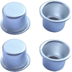 GSHLLO 50 Pcs Silver Aluminum Candle Holders Mini Metal Candle Cups Round Tea Light Jars Container Candles Drip Catchers for Lamp or Candle Making