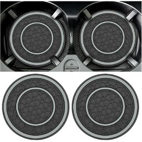 2PCS Car Cup Holder Coasters, 2.75 Inch Non-Slip Vehicle Insert Coasters, Waterproof & Anti-Dust Auto Embedded Decor Drink Mat for Women Men, Universal for SUV, Sedan, Truck (Pink)