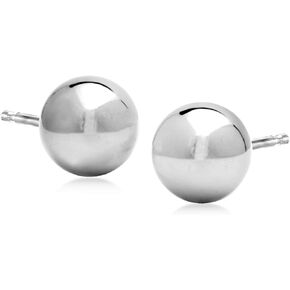 Ross-Simons Italian 8mm Sterling Silver Ball Stud Earrings
