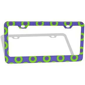 Licenses Plate Covers Holders,Green Phish Circles License Plate Frames Tag Holder Cover