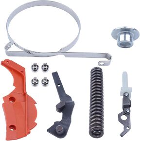Brake Band Spring Lever Knee Joint Repair Kit fit for Husqvarna 362 365 371 372 XP, Brake Cover, Knee Joint, Brake Band, Brake Spring, Brake Sleeve, Brake Lever, Mount Screw