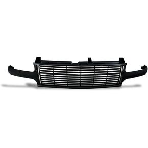 Armordillo USA 8721919 Horizontal Style Front Hood Bumper Grille - Piano Black Fits 1999-2002 Chevy Silverado 1500 2500/2000-2006 Tahoe Suburban
