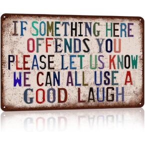 Vintage Man Cave Decor Funny Metal Tin Signs Garage Bar Wall Decorations - Not Responsible For Injuries Or Accidents(Seriously,Don't Be Stupid)