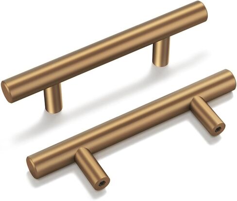 goldenwarm 10 Pack Champagne Bronze Cabinet Pulls Gold Cabinet Handles 6-1/4 inch(160mm) Champagne Drawer Pulls Brushed Bronze Cabinet Pulls Kitchen Bathroom Bedroom Furniture Handles in Kuwait