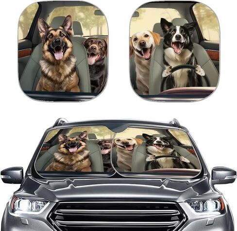 Van Gogh Windshield Sunshade for Car Sun Shade Windshield Foldable Sun Shield for SUV Front Window Covers 2 Piece Starry Sky Galaxy Sun Visors Blocker Protection in Kuwait