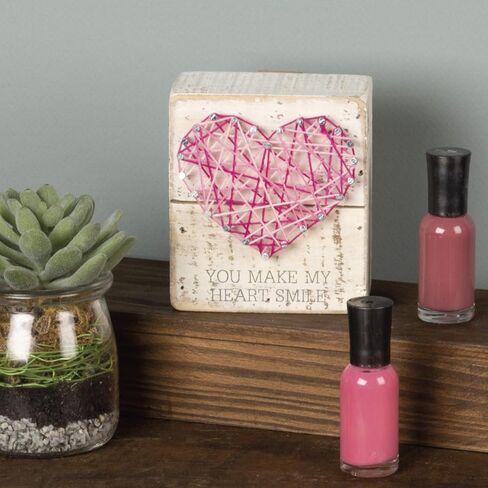 Primitives by Kathy String Art Box Sign, 3.5 x 4-Inches,White in Kuwait