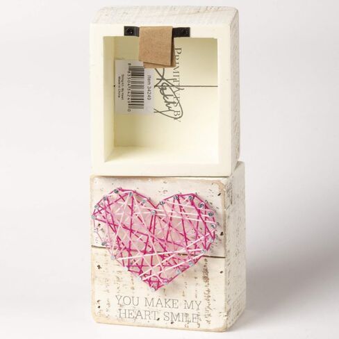 Primitives by Kathy String Art Box Sign, 3.5 x 4-Inches,White in Kuwait