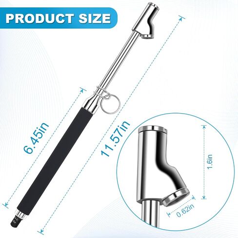 Dual Head Tire Pressure Gauge, Heavy Duty Air Gauge Tire Pressure with Two Side Aluminum Scaleplate, Truck Tire Gauges for Tire Pressure Range to 10-150 PSI, Black, 2 Pack in Saudi Arabia