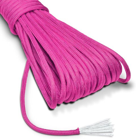 CooBigo Paracord Rope 1000lb,4mm 12 Strand Parachute Cord,100ft White Paracord for DIY Weave Bracelet/Lanyards,Tent Camping,Hiking,Survival,or Others Outdoor Gear in Saudi Arabia