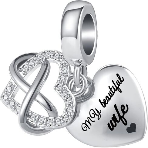 TCHYUN Family Double Heart Charm Infinite Love Bead for Pandora Bracelet Women Gift in Kuwait