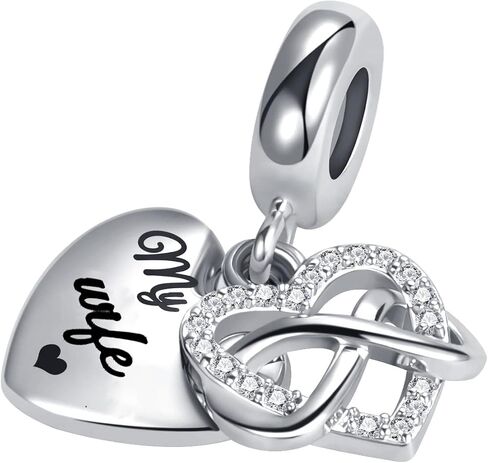 TCHYUN Family Double Heart Charm Infinite Love Bead for Pandora Bracelet Women Gift in Kuwait