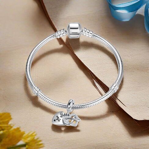 TCHYUN Family Double Heart Charm Infinite Love Bead for Pandora Bracelet Women Gift in Kuwait