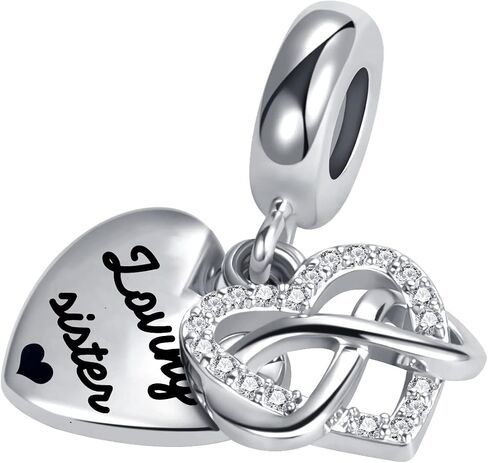 TCHYUN Family Double Heart Charm Infinite Love Bead for Pandora Bracelet Women Gift in Kuwait