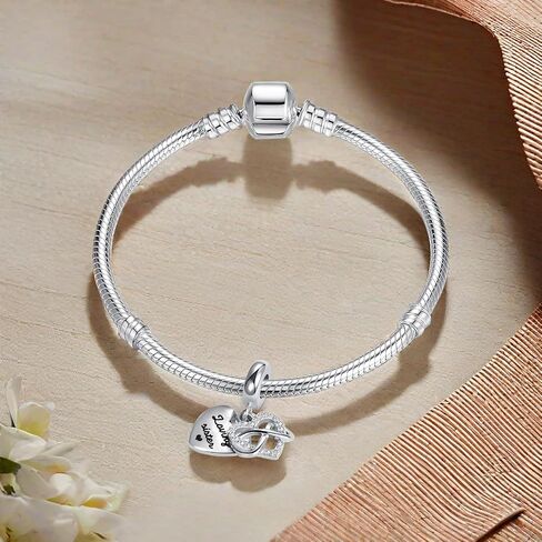 TCHYUN Family Double Heart Charm Infinite Love Bead for Pandora Bracelet Women Gift in Kuwait