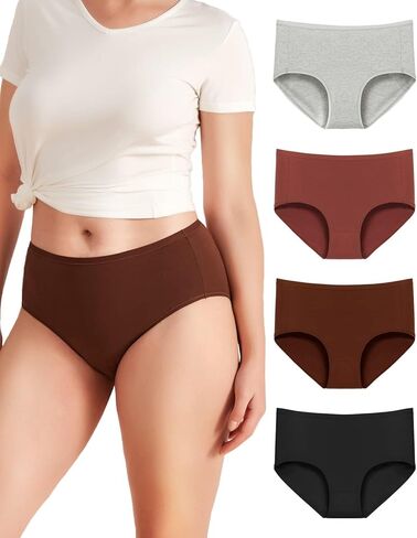 Cotton Women's Underwear Breathable Full Briefs Soft Panties Comfort Underpants Ladies Panties 4 Pack in Saudi Arabia