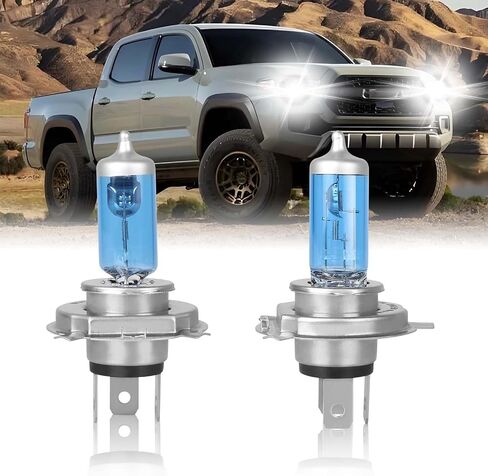 Fit For Toyota Tacoma 1997-2015 Halogen Headlight Bulbs, 9003/H4 High Low Beam Headlight Bulbs, High Performance High Beam, Low Beam Replacement Bulb, Pack of 2 in Saudi Arabia