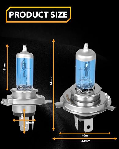 Fit For Toyota Tacoma 1997-2015 Halogen Headlight Bulbs, 9003/H4 High Low Beam Headlight Bulbs, High Performance High Beam, Low Beam Replacement Bulb, Pack of 2 in Saudi Arabia