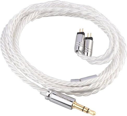 Linsoul Tripowin Solstice 26AWG Silver-Plated Copper HiFi IEM Cable for in Ear Monitor, Audiophile(Recessed 2pin, 3.5mm) in Kuwait