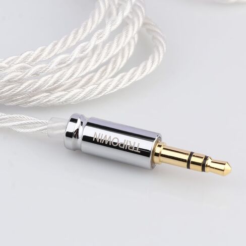 Linsoul Tripowin Solstice 26AWG Silver-Plated Copper HiFi IEM Cable for in Ear Monitor, Audiophile(Recessed 2pin, 3.5mm) in Kuwait