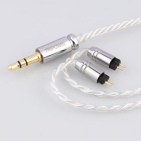 Linsoul Tripowin Solstice 26AWG Silver-Plated Copper HiFi IEM Cable for in Ear Monitor, Audiophile(Recessed 2pin, 3.5mm) in Kuwait